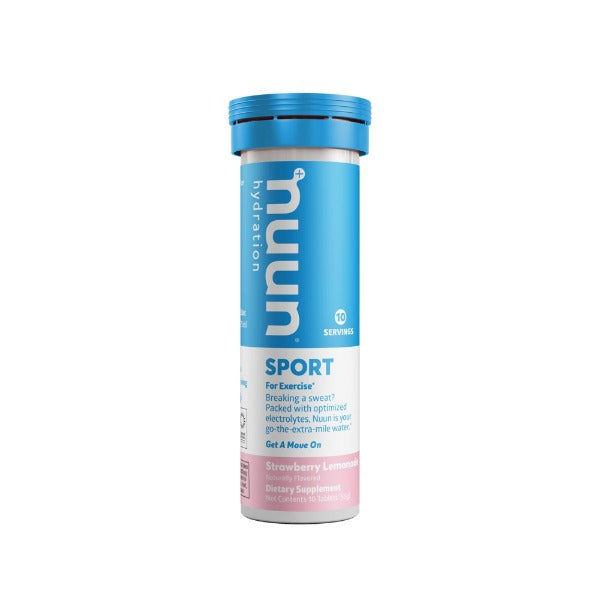 Strawberry lemonade flavoured nuun sport hydration tablets